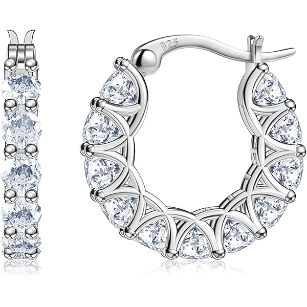 Amazon.com: 925 Sterling Silver Pave Set CZ Cubic Zirconia